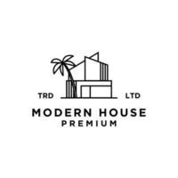 modern house logo design template vector