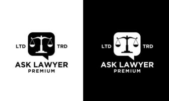 justice law talk firm logo icon design vector