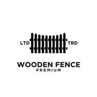 wooden fence minimalist vintage logo vector illustration design