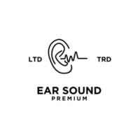 Ear sound Hearing Logo Template Vector Icon