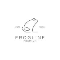 abstract frog simple line logo vector