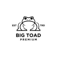 big toad vector line logo design