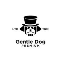 diseño de logotipo de cabeza de perro suave vector