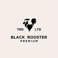 premium Rooster lover logo design vector