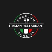 diseño de insignia de logotipo de vector de comida italiana
