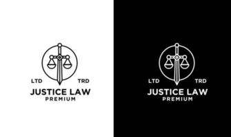 diseño de icono de logotipo de bufete de abogados de justicia cibernética vector