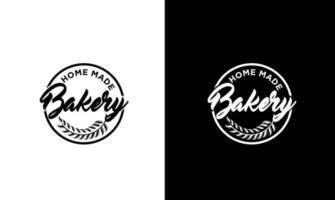 insignia y etiquetas vintage de panadería vector