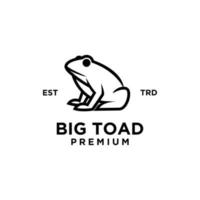 big frog vector logo design isolated white background