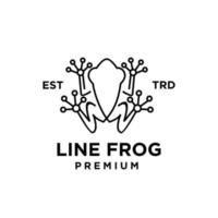 line frog vector logo design