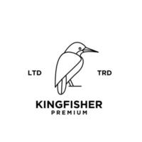 kingfisher line logo vector design