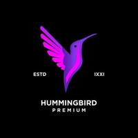 Hummingbird color full logo icon design vector