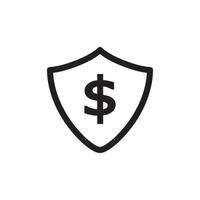 Shield Money Icon EPS 10 vector