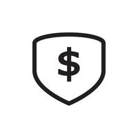 Shield Money Icon EPS 10 vector