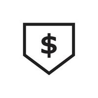 Shield Money Icon EPS 10 vector