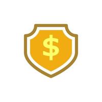 escudo dinero icono eps 10 vector