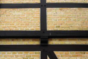 Beautiful texture of old vintage half timbered brick walls found in Germany. photo