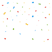 image png de confettis pour le fond du festival. fond de chute de confettis en feuille d'étain simple. confettis colorés sur fond transparent. éléments de célébration d'événement et de fête.