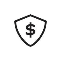 Shield Money Icon EPS 10 vector
