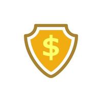 Shield Money Icon EPS 10 vector