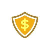 Shield Money Icon EPS 10 vector