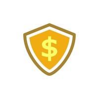 Shield Money Icon EPS 10 vector