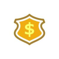 Shield Money Icon EPS 10 vector