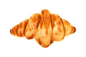 Croissant handgezeichnetes Aquarell png