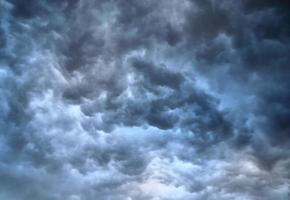 Stunning dark cloud formations right before a thunderstorm photo