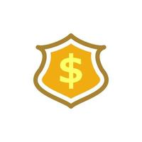 Shield Money Icon EPS 10 vector