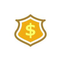 Shield Money Icon EPS 10 vector