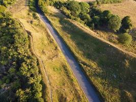 Beautiful Aerial View of British Countryside at Sharpenhoe Clappers England photo