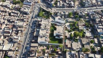 High Angle Aerial View of Sheikhupura City of Punjab Pakistan, Drone's Footage. Sheikhupura also known as Qila Sheikhupura, is a city in the Pakistani province of Punjab. photo