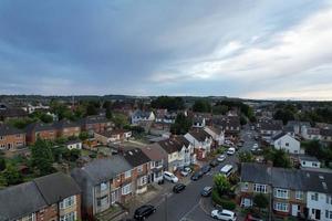 Beautiful Aerial View of Clouds at Sunset over Luton Town of England Great Britain photo