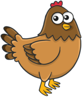 bonito desenho animado asas de aves animal galinha png
