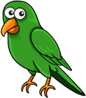 simpatico cartone animato ali di pollame animale pappagallo