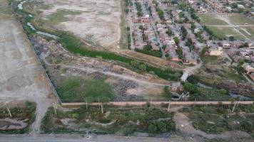 Aerial view of Kala Shah Kaku Village of Punjab Pakistan photo