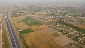 Aerial view of Kala Shah Kaku Village of Punjab Pakistan photo