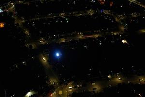 High Angle Aerial view of British Town at Night British Town photo