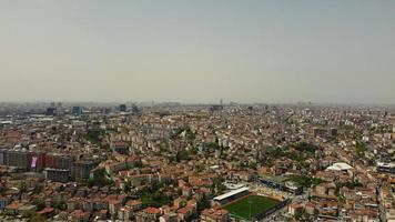 Istanbul City Residential Houses, High angle view done by drone's camera, aerial footage photo