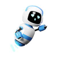 carino robot 3d volare png