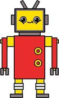 cute cartoon robot vector