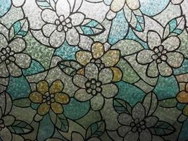 stained glass flower pattern photo