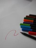 pluma hiligt marcador de color foto