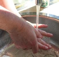 Cleaning and washing hands with soap prevention for outbreak of coronavirus covid-19 photo