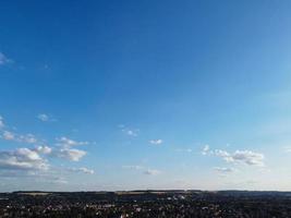 Aerial View of City Center on a Hot Summer Day, Luton is town and borough with unitary authority status, in the ceremonial county of Bedfordshire photo