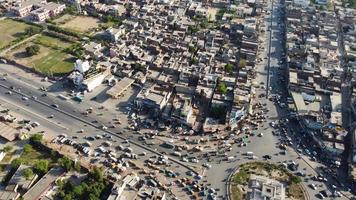 High Angle Aerial View of Sheikhupura City of Punjab Pakistan, Drone's Footage. Sheikhupura also known as Qila Sheikhupura, is a city in the Pakistani province of Punjab. photo