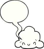 cartoon cloud and speech bubble vector