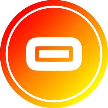 subtraction symbol circular in hot gradient spectrum vector