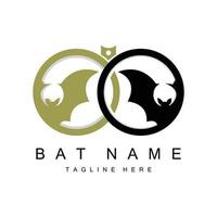 night animal halloween bat logo vector symbol