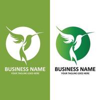 Simple hummingbird symbol vector logo